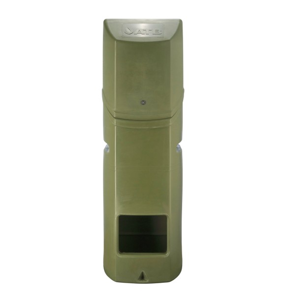 ATB Freiluftsäule olivgrün - mit Steckdose & Verdichterauflage, Geräteschrank Kleinkläranlage